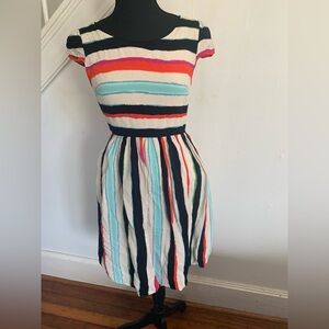 Maeve Women's Midi Dress - Cream and Black